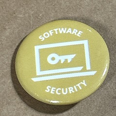 "Software Security" Pin - Yellow - Click Image to Close