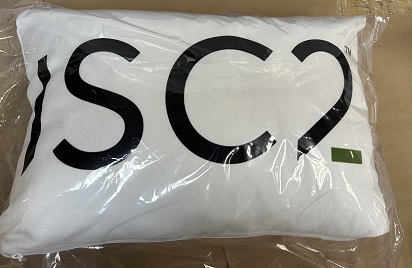 White Pillow with ISC2 Logo - Click Image to Close