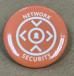 "Network Security" Pin - Orange - Click Image to Close